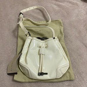 Burberry check patent mini emboss crossbody